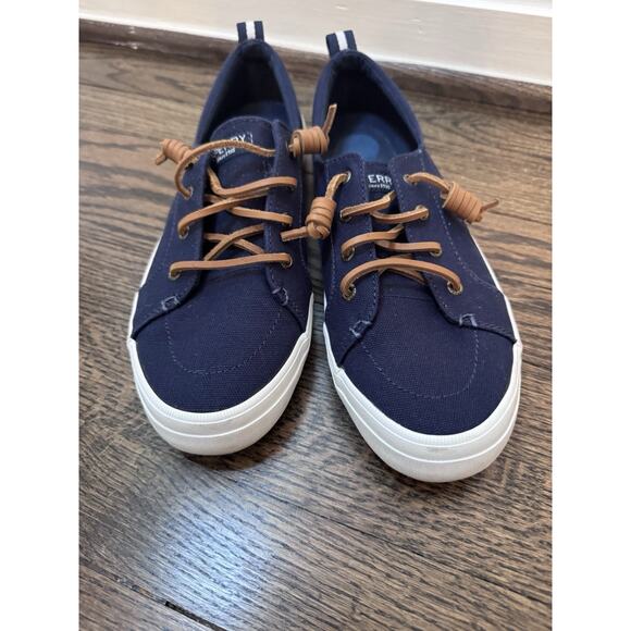 Sperry Crest Vibe Lace Up Navy Blue Canvas Sneaker Women's Size 7.5 - Picture 10 of 15